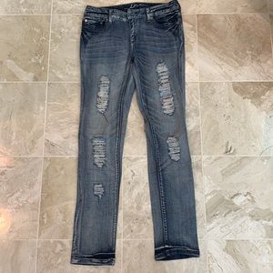 INC denim skinny leg size 6 jeans.  EUC intentionally distressed.  Regular fit